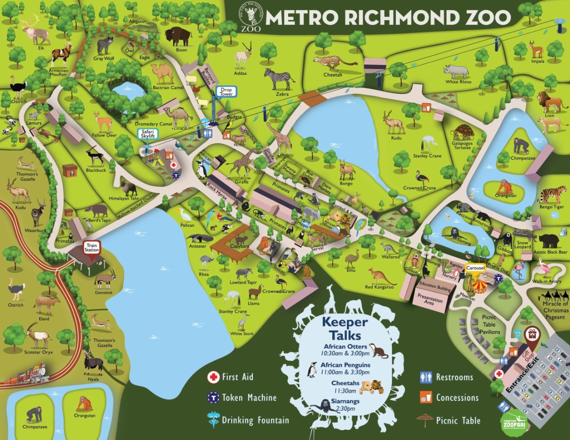 A map of a zooDescription automatically generated