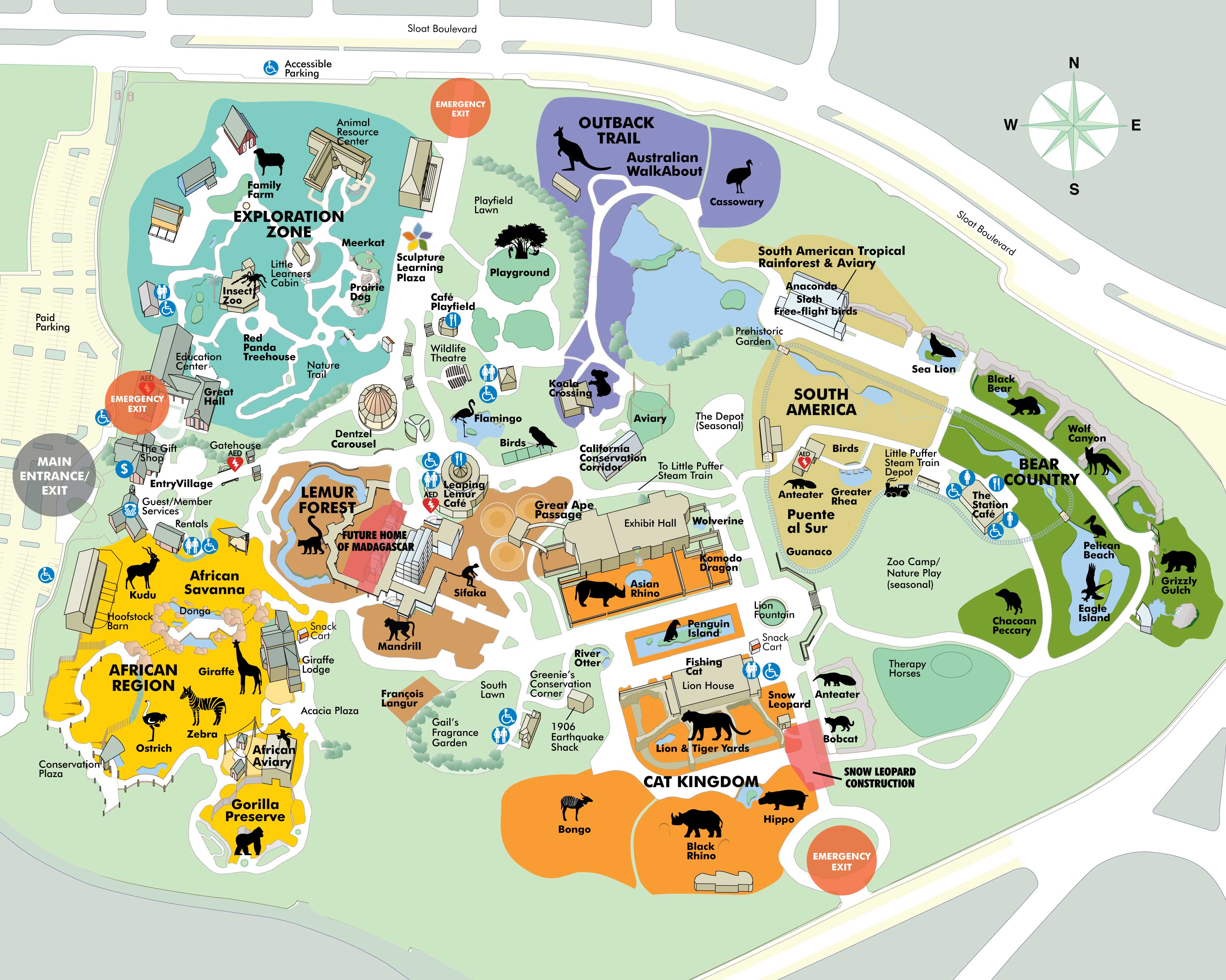 Bronx Zoo Map