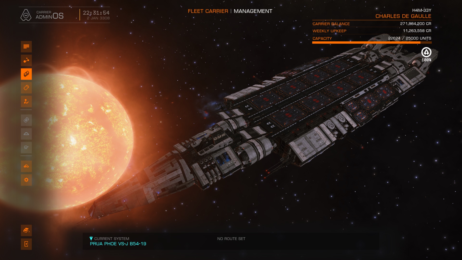Elite Dangerous Fleet Carriers Total Running Cost Will Be Reduced by 85%