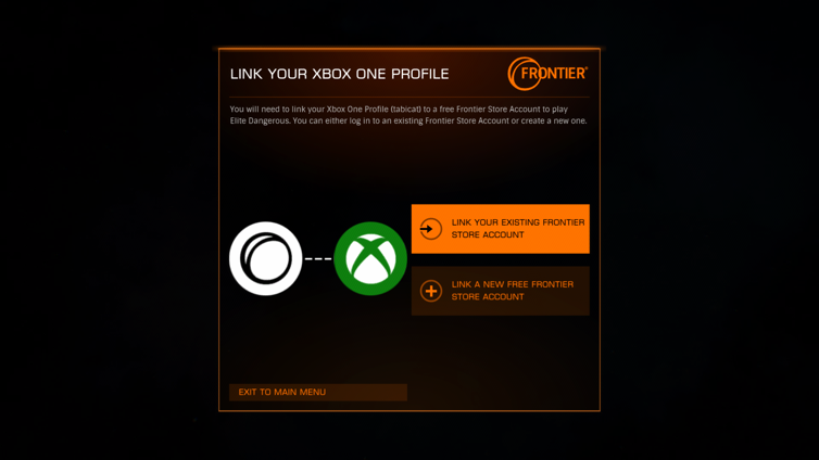 I'm now being asked to link my Xbox account to a Frontier Store account  when starting the game | Frontier Forums
