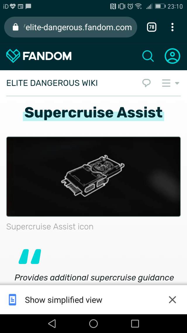 Elite dangerous supercruise assist