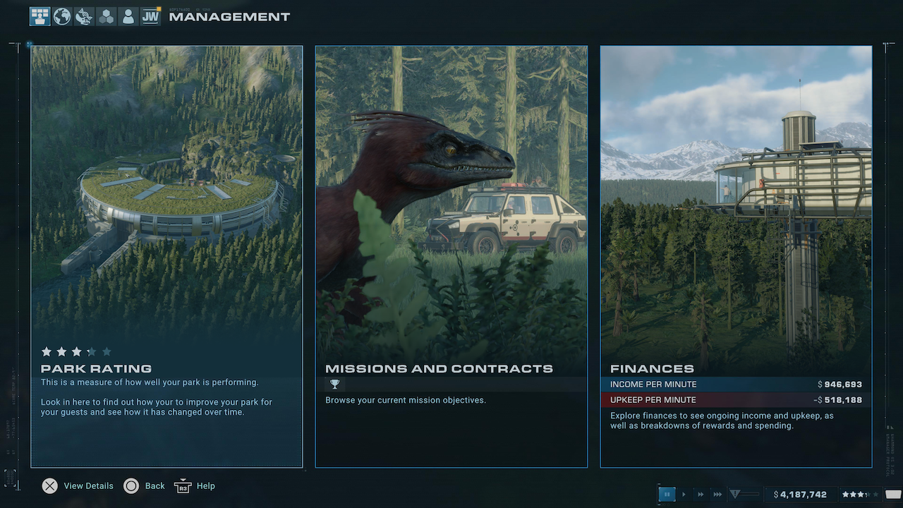 Jurassic World Management Screen - Biosyn.png