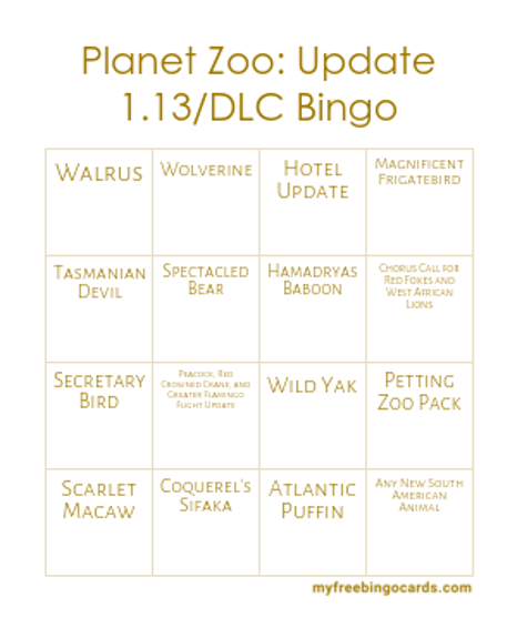 Planet Zoo Update 1.13 DLC Bingo.png