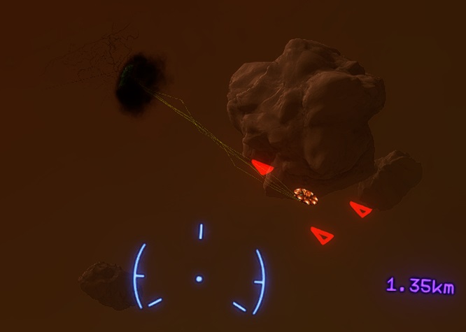 Scout leaving area via black hole