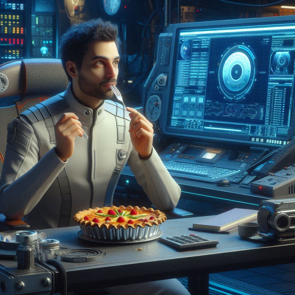 simguru Pranav Antal sitting at his futuristic sim archive terminal eating a quiche.jpg
