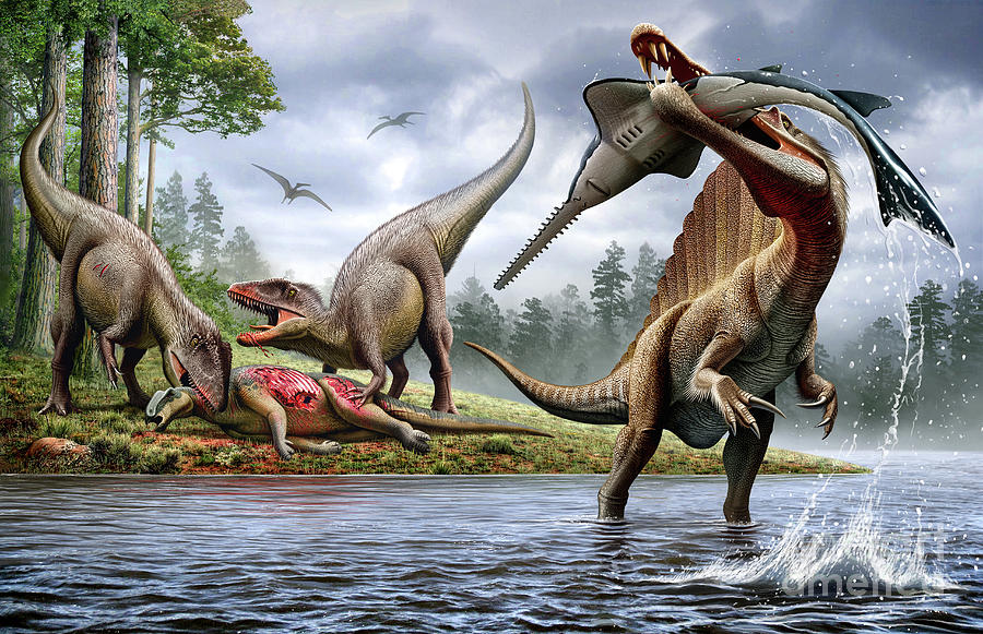 spinosaurus-vs-onchopristis-and-carcharodontosaurus-vs-ouranosaurus-mohamad-haghani.jpg